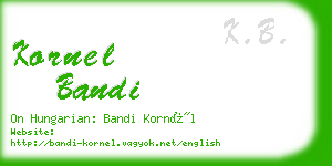 kornel bandi business card
